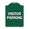 Signmission Designer Series Visitor Parking, Green & White Heavy-Gauge Aluminum Sign, 24" x 18", GW-1824-9740 A-DES-GW-1824-9740 - alternate 1